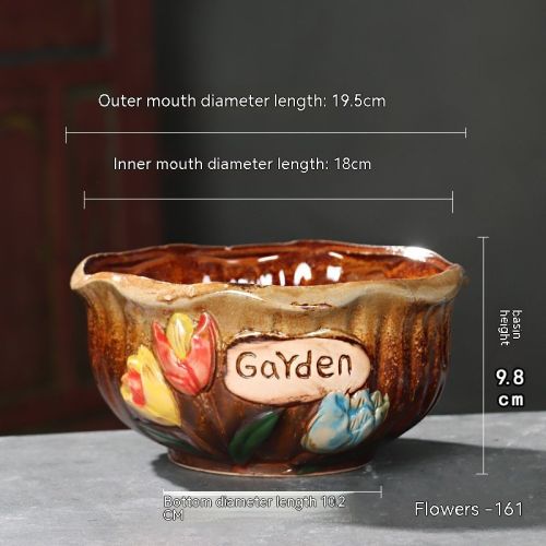 Ceramic Large Diameter Succulent Flowerpot