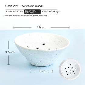 Hole Flower Bowl Ceramic Zen Chinese Style (Option: Sand White)