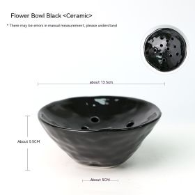 Hole Flower Bowl Ceramic Zen Chinese Style (Option: Black Ceramic)